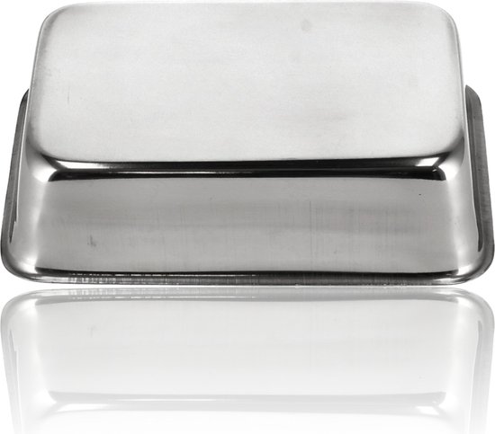 Beurrier Métal Argenté Vintage Avec Couteau Inox – Déco Table Rétro
