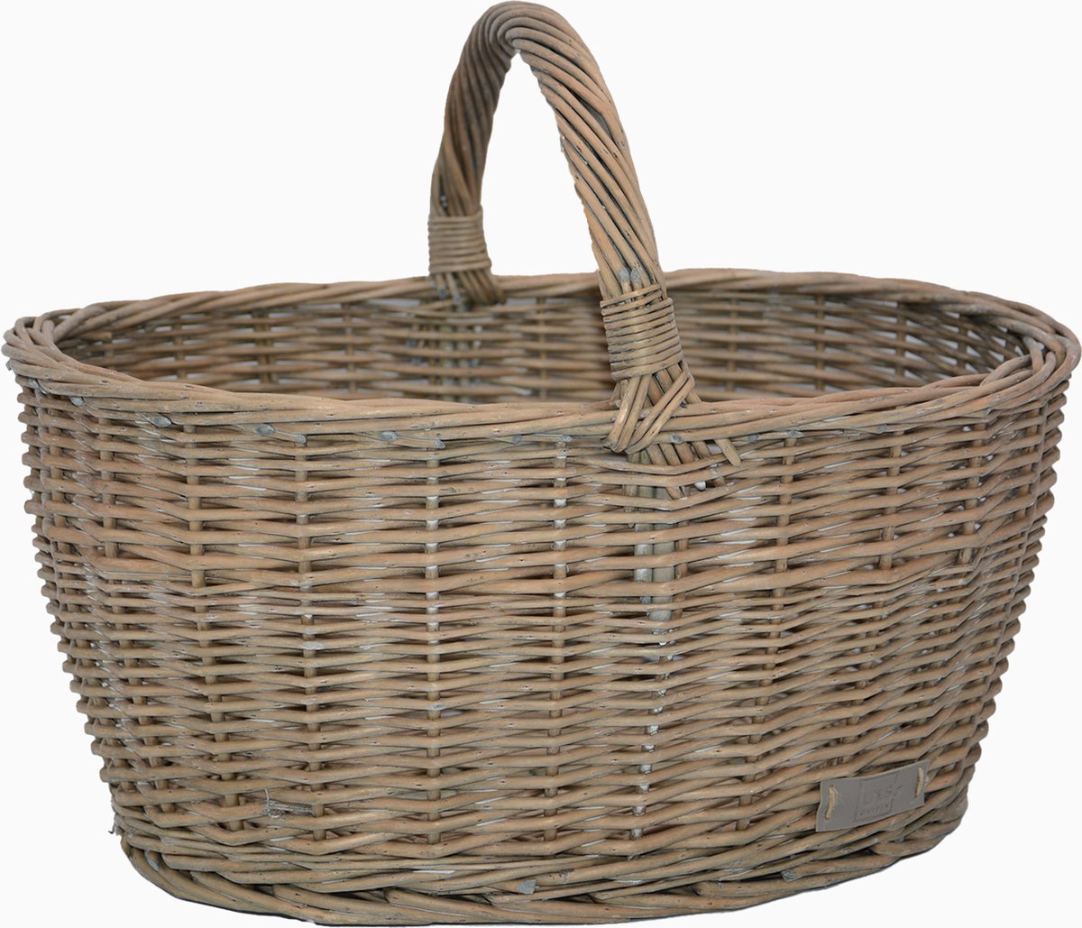 UNUS® Wilgenmand Boodschappenmand 44,5x33,5x20cm grijs