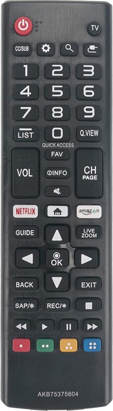 Re-Flix Superior Light 4-in-1 afstandsbediening geschikt voor TV LG 42LC25R-2