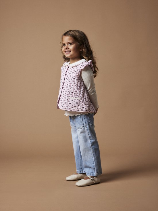 VILA VIROSA WIDE PANT - Broek - navy/brown/donkerblauw