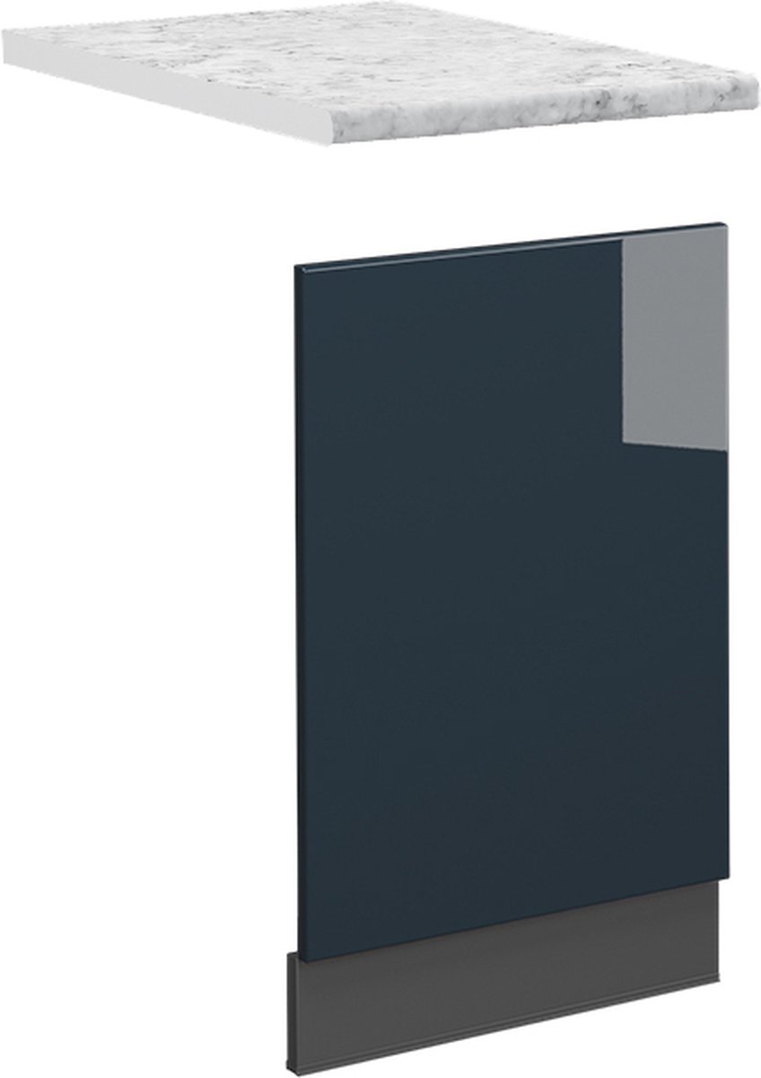 Vicco Fame-Line Fronten voor vaatwassers – 45 cm, WB Marmer Donkerblauw hoogglans