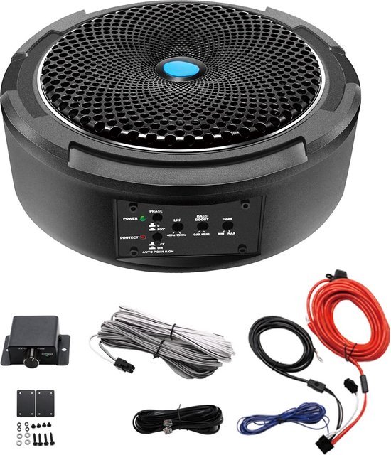 Kanbihao Underseat Subwoofer Car, 8 Inch 600W Active Subwoofer Compact Speaker for Car and Motorhome
