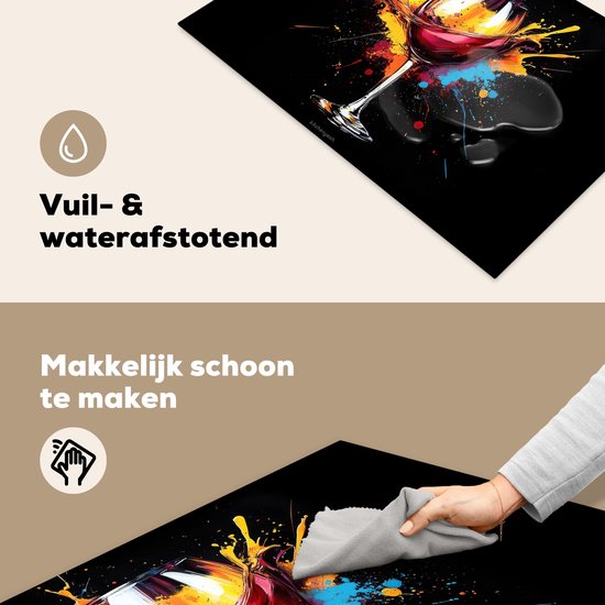 KitchenYeah® Protection plaque induction 74x48 cm - 3-2-9 - Protege plaque de cuisson - Couvre plaque induction - Protecteur d'induction - Cuisine