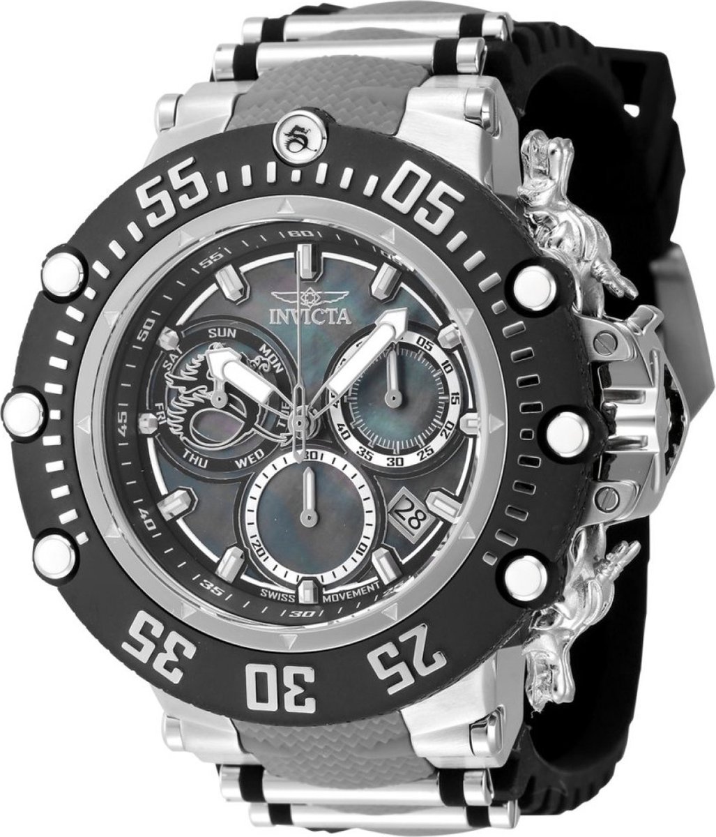 Invicta Subaqua 47613 Heren Horloge - Waterdicht - Analoog - Quartz Uurwerk - Roestvrij Staal met parelmoeren Wijzerplaat - 52mm