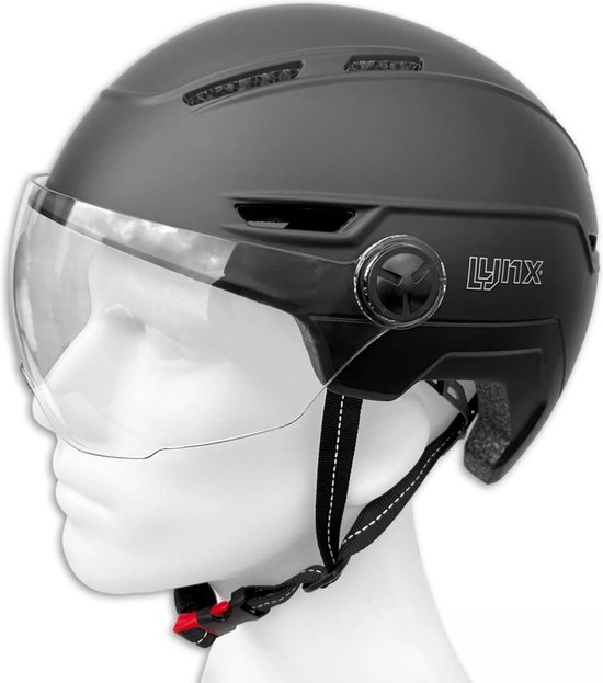 LYNX VIsor Pro Fietshelm - Zwart van Lynx. — afbeelding 2