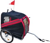 BRASQ Hondenfietskar – Rood/Zwart – Tot 40kg – Opvouwbaar met Reflectoren