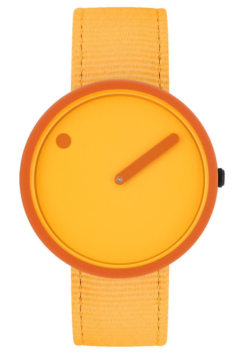 Picto Ocean Ghost Nets Burt Yellow Designhorloge - Abrikoos Oranje- R44021-R020 - 40mm