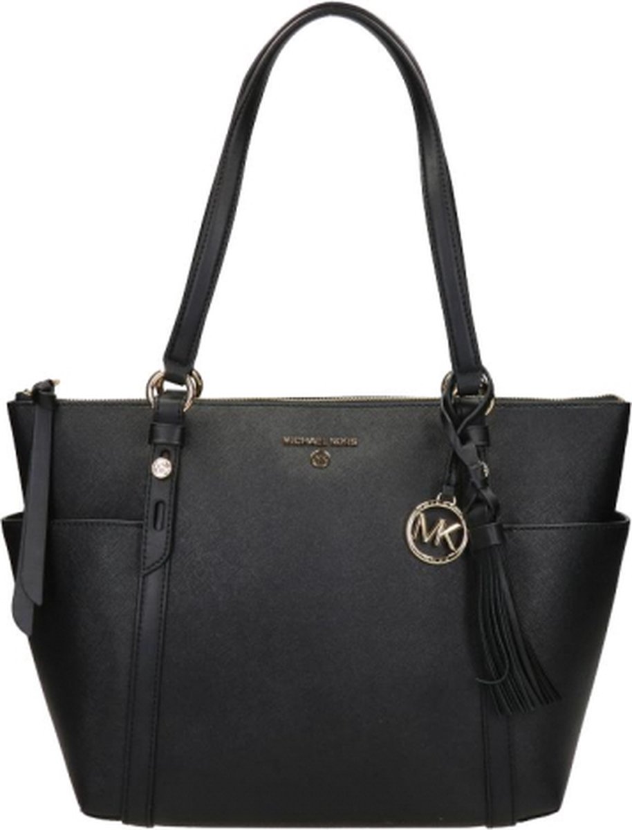 Michael Kors Grote Shopper Dames Schoudertas Leer Sullivan Zwart bol