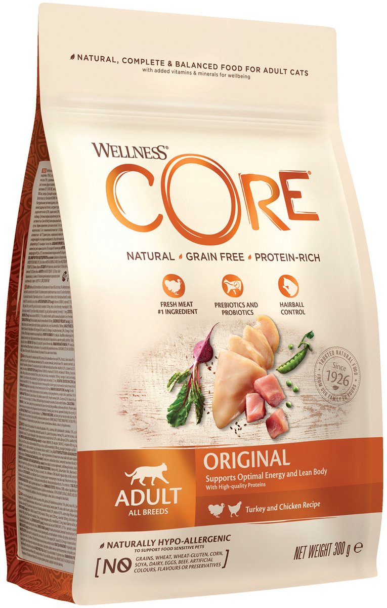 Wellness Core Grain Free Cat Original Kalkoen&Kip - Kattenvoer - 300 g