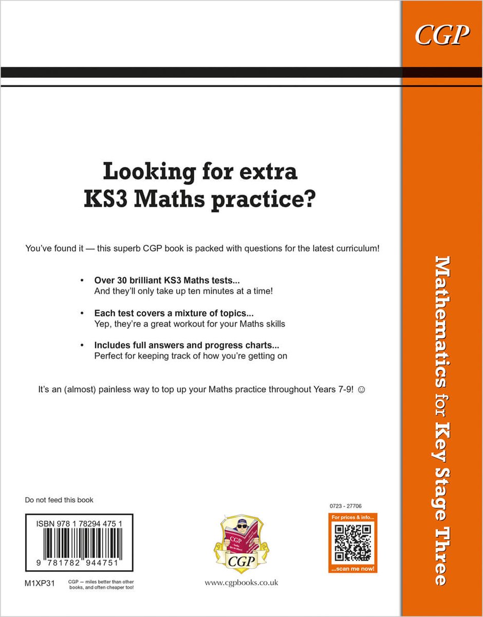 Mathematics For KS3 10-Minute Tests Bk 1 | 9781782944751 | Cgp Books ...