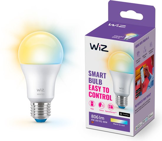 WiZ slimme ledlamp kaars C37 E14 4,9W 2 stuks WiZ slimme ledlamp kaars C37 E14 4,9W 2 stuks