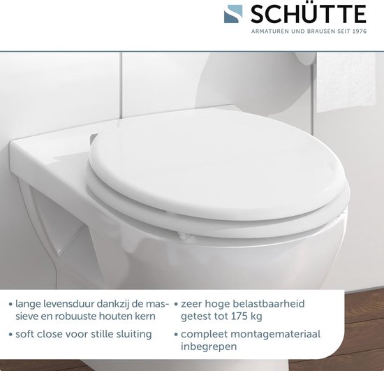 Helloshop26 - Premium kwaliteit soft close toiletzitting met MDF houten