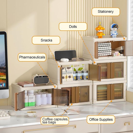 Tafelrek - bureau-rek-organizer, klein rek voor werkblad, kleine houten planken voor boeken