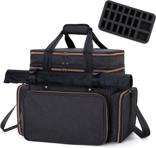 Lapi Toys - Mallette de transport Donjons & Dragons - DnD - D&D - Sac - Polyester - Zwart - 3 compartiments