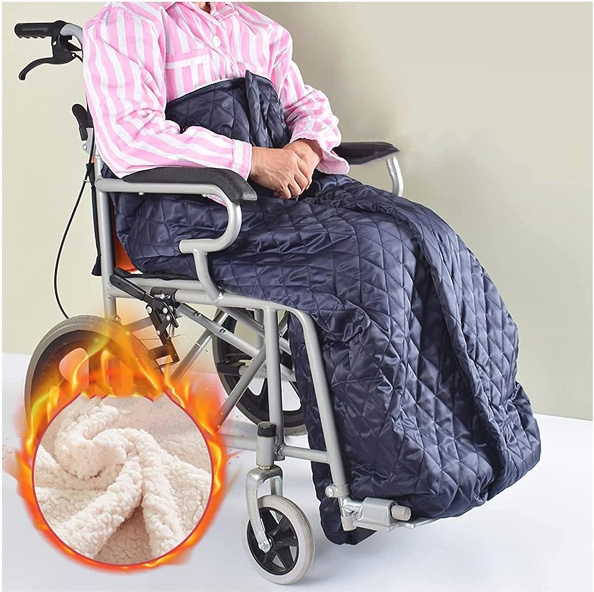 Comfortabele Rolstoeldeken 51 x 25 inch | Warme Fleece Deken voor Binnen en Buiten