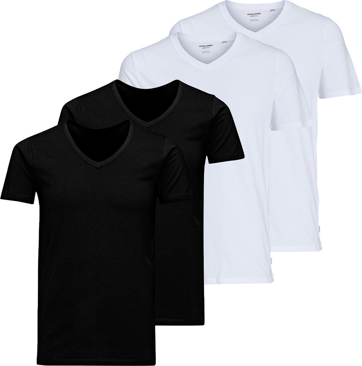 Jack & Jones Heren onder t-shirts 4 pack Jacbasic