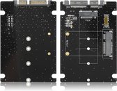 Bol.com 2 in 1 Mini M.2 NGFF & mSATA SSD naar SATA 3.0 harde schijf converter/adapter - ondersteuning mSATA/M.2 NGFF SSD - solid... aanbieding
