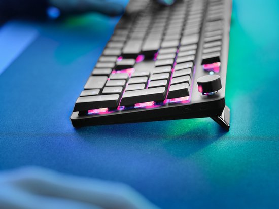 Trust GXT 868 Torix - Clavier gaming mécanique sans fil - Full RGB - Interrupteurs White - Qwerty US - Zwart