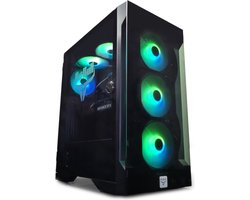 BitBull Ryzen 7 9800X3D Game PC – GeForce RTX 5070 ti – 2TB M.2 GEN4 SSD – 32GB DDR5 RAM - 240 Liquid Cooled - Met Magneetdeur en Energie zuinige 850W GOLD PSU – 5.2GHz TURBO – WiFi 6E|Bluetooth 5.3 - Windows 11 Professional