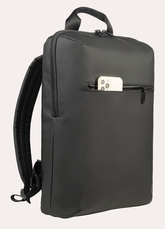 Tucano Gommo Rugzak MacBook max. 16 – Met Trolleyband – Intern Laptopvak – Extern Vak voor Accessoires - Zwart