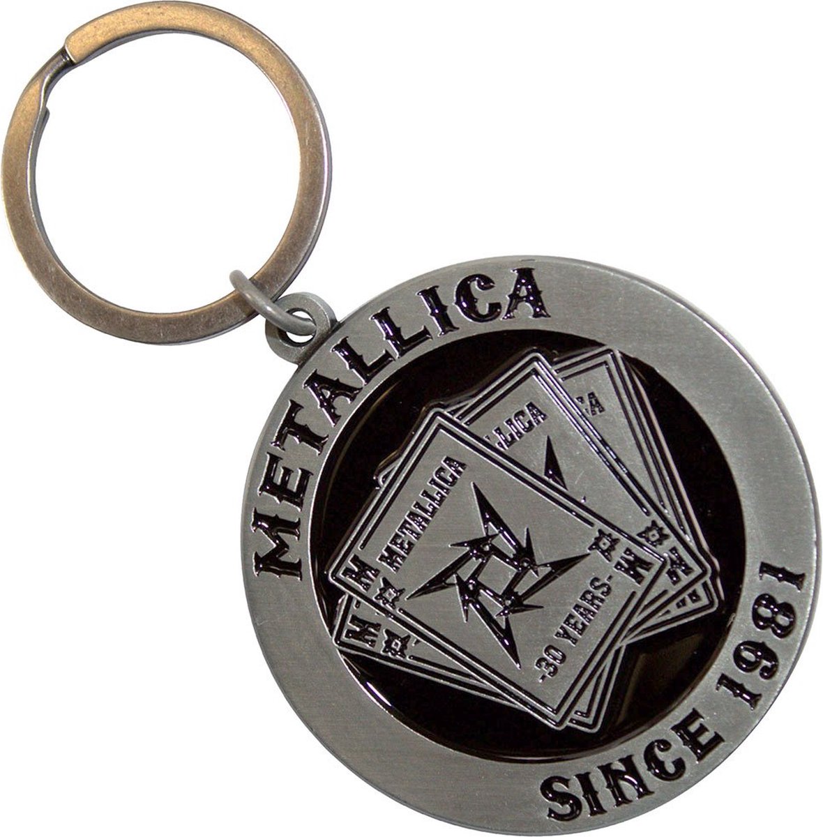 Metallica - 30th Anniversary Playing Card Sleutelhanger - Zilverkleurig