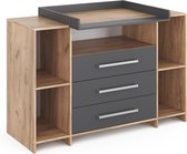 Vicco Oskar Commode – 143 x 100 cm XL met laden Antraciet/Sonoma