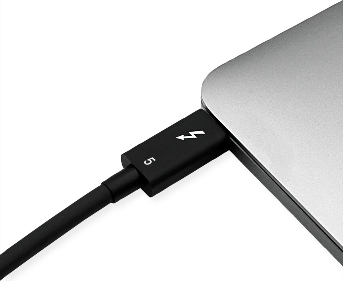ROLINE Thunderbolt™ 5 kabel, C-C, M/M, 8K UHD-2, 80Gbit/s, 240W, passief, zwart, 0,5 m