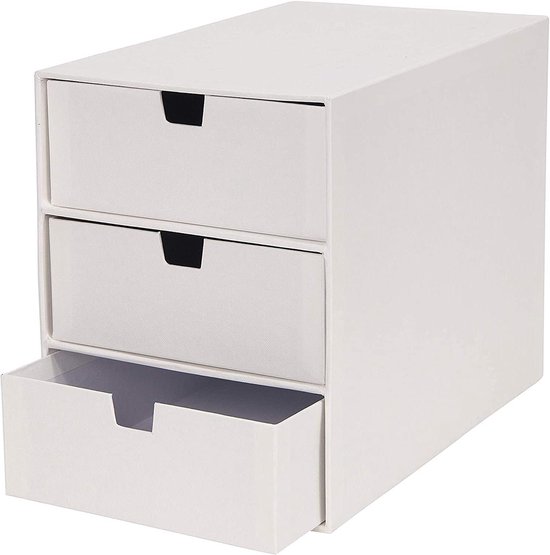 Bigso Box of Sweden Bureau-organizer voor A4-documenten, brochures enz. - bureau-organizer met deksel en handvat - opbergdoos van vezelplaat en papier - gespikkeld goud
