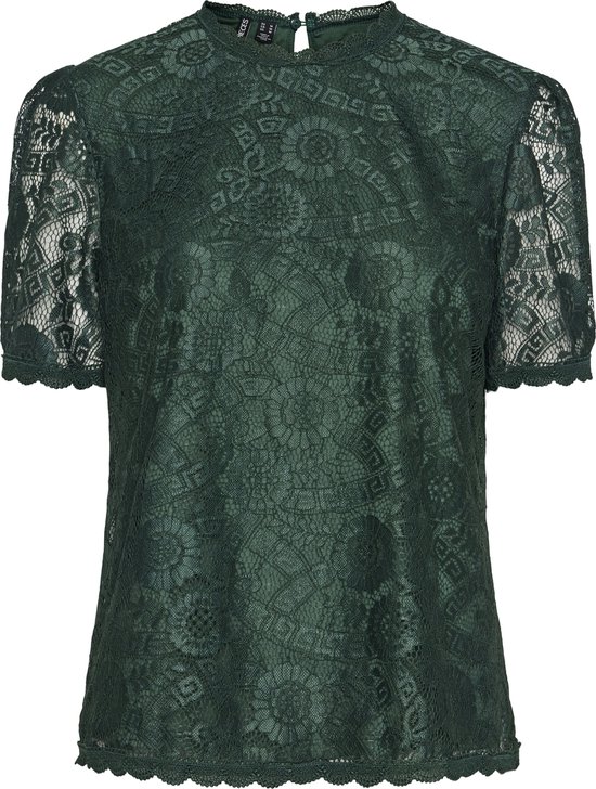 PIECES - PCOLLINE SS LACE TOP WVN NOOS - Dames - T-shirts