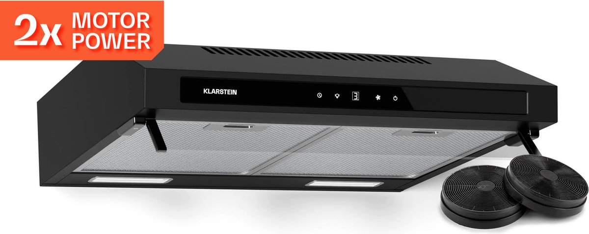 Purista onderbouw-afzuigkap metaal glas 60 cm 190 m³/h