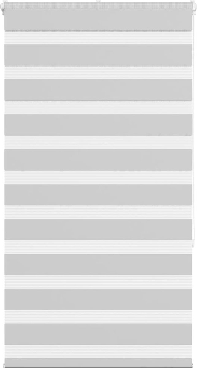 vidaXL Zebra - rolgordijn - 85x150 - cm - stofbreedte - 80,9 - cm - lichtgrijs