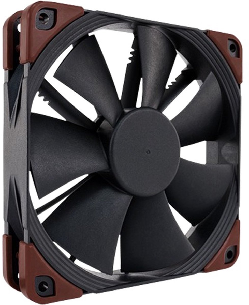 Noctua NF-F12 PC-ventilator Zwart (b x h x d) 120 x 120 x 25 mm