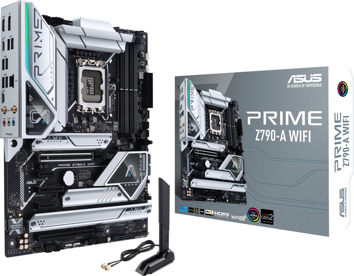 ASUS PRIME Z790-A WIFI - Moederbord - ATX - Socket LGA1700 - Intel Z790 - DDR5 - Realtek S1220A - 2.5GB LAN
