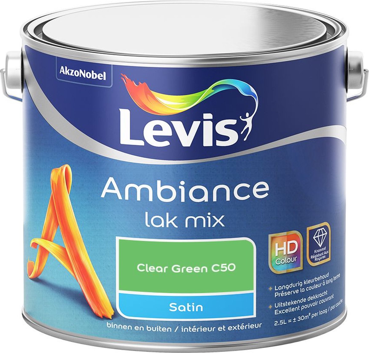 Levis - Ambiance Lak Satin Mix - Clear Green C50 - Mengverf - 2,5 L