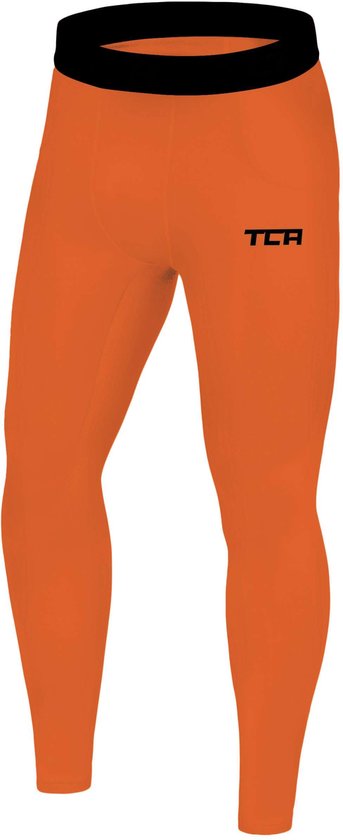 TCA SuperThermal Compression Base Layer Voetbal Running Leggings Collants pour garçons, Oranje, 10-12 ans