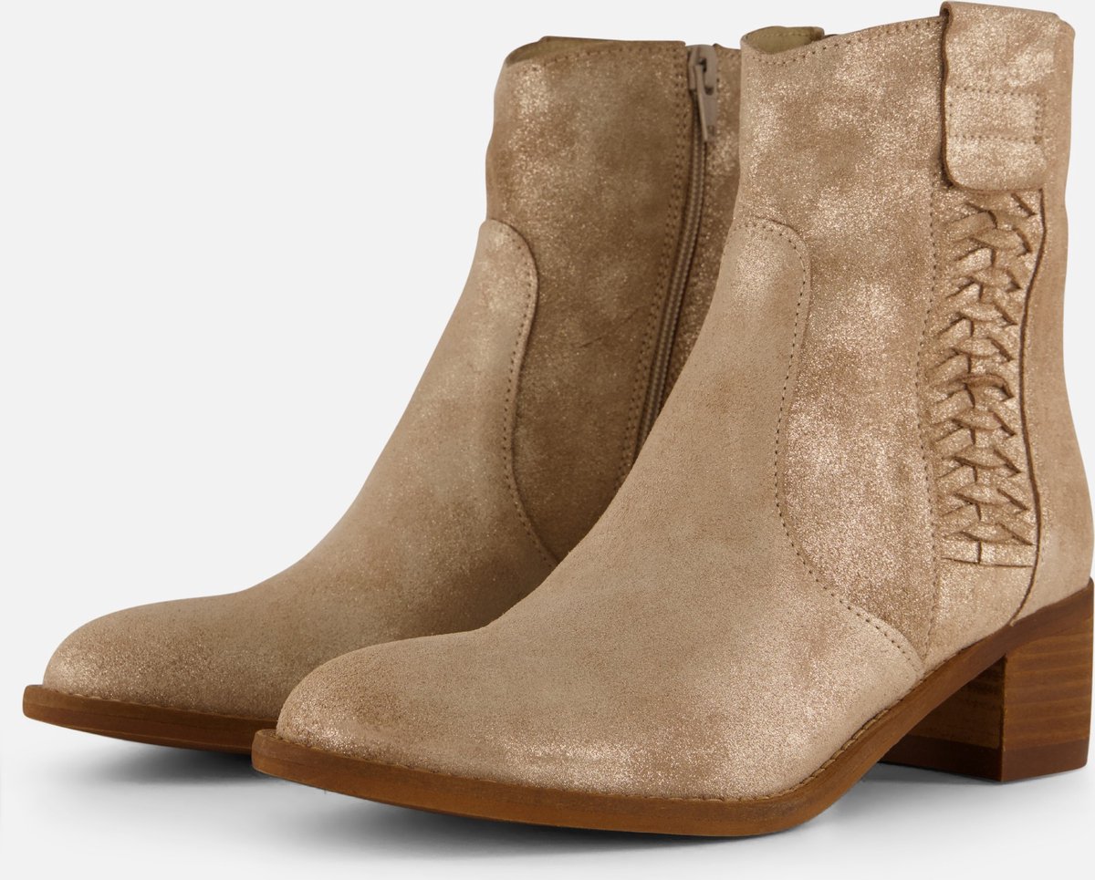 aqa shoes - A8745 - Laarsjes - Kleur: Wit/beige - Maat: 42