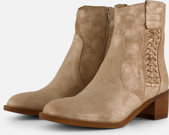 aqa shoes - A8745 - Laarsjes - Kleur: Wit/beige - Maat: 42