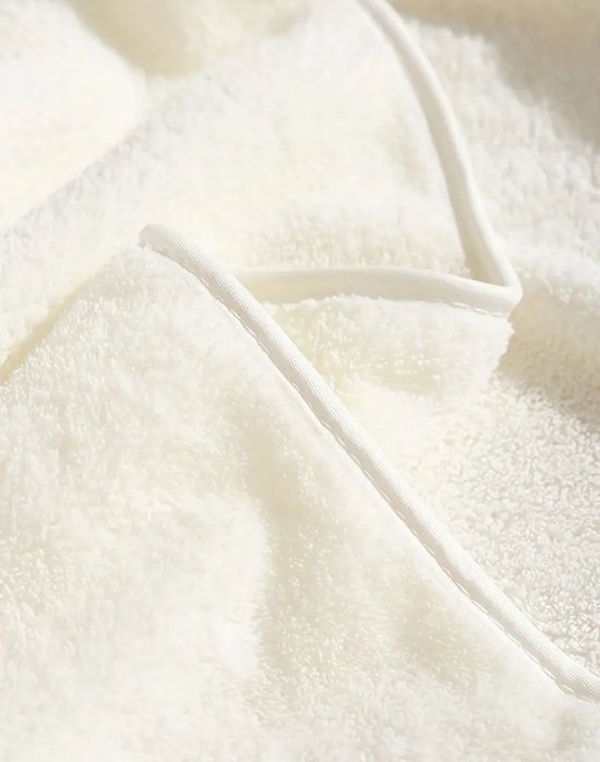 Baby 1x bad cape badhanddoek wit met mutsje ijsbeer met oogje dicht van Merkloos — afbeelding 4
