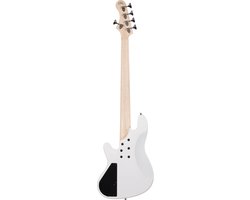 CORT CONJS5WHTC Basgitaar, Elrick NSJ5, Wit, 5-snarig, Tas