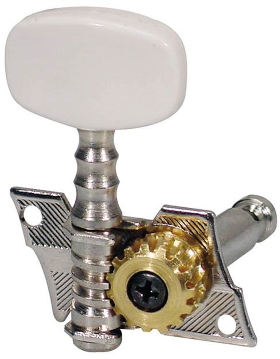Boston 055-LR machine heads for guitar, 3x left+3x right, plastic buttons, metal shaft