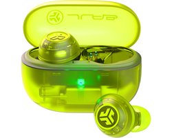 JLab Go POP ANC Draadloze Oordopjes - Noise Cancelling Oortjes - Bluetooth Multipoint - 24 uur Speeltijd - Met Microfoon - Draadloos - Geschikt voor Android en Apple - Clear Neon Green