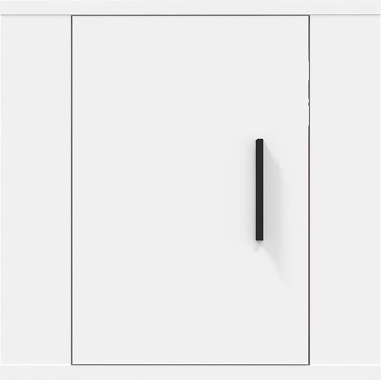 Unité murale TV The Living Store - naam - Fixation murale - 40 x 34,5 x 40 cm - Wit - Bois d'ingénierie
