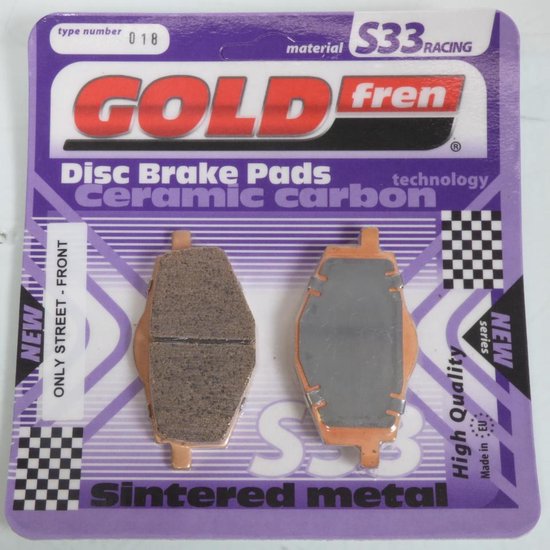 Plaquettes De Frein Gold Fren Pour Suzuki GSX-R 750 (1985-1987) - Métal Fritté - Couleur Or - Neuf Sous Emballage