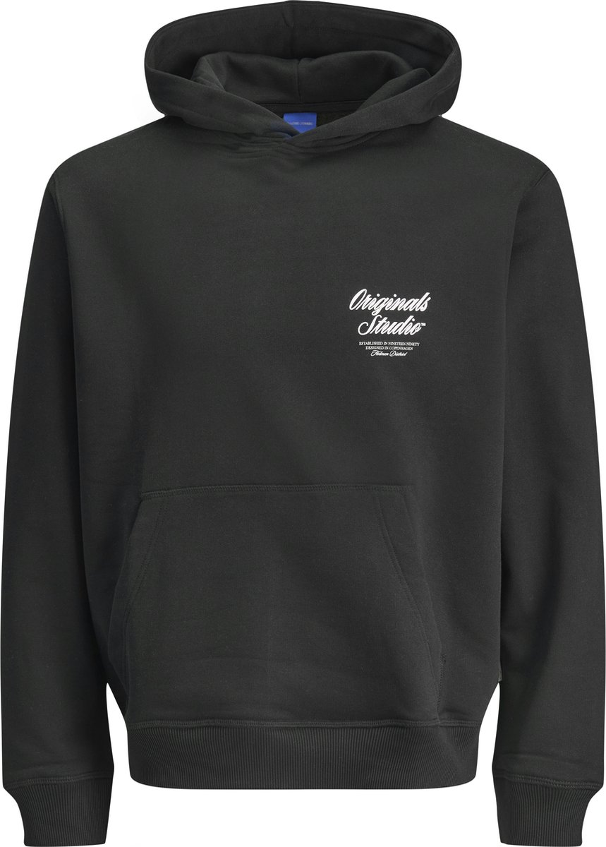 Jack & Jones Trui Jornorrebro Typo Back Sweat Hood Sn 12283054 Black Mannen Maat - M