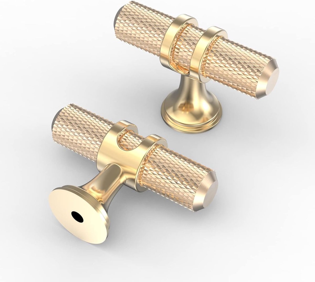 Goodivery Stijlvolle Set van 10 Gouden Meubelknoppen voor Kasten en Laden met Geborsteld Messing