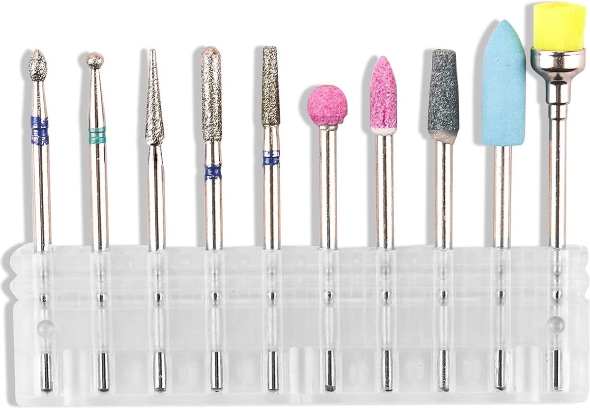 Goedkoopste 10 stuks nagelboorset - nagelfrees bits voor elektrische nagelvijl - gel acryl - nagelriemverwijderaar - manicure pedicure thuis - professionele nagelverzorging