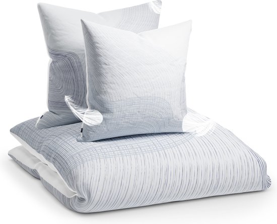 Sleepwise Beddengoed - 200 x 200 cm - Winter Beddengoed - 3-Delige Set - Oeko-Tex Gecertificeerd - Ongelooflijk Zacht - Ademend - Anti-Iron en Kreukvrij - - Dekbedovertrekset van geborsteld Microvezel - met 65 x 65 cm Kussenslopen - Waves & Water