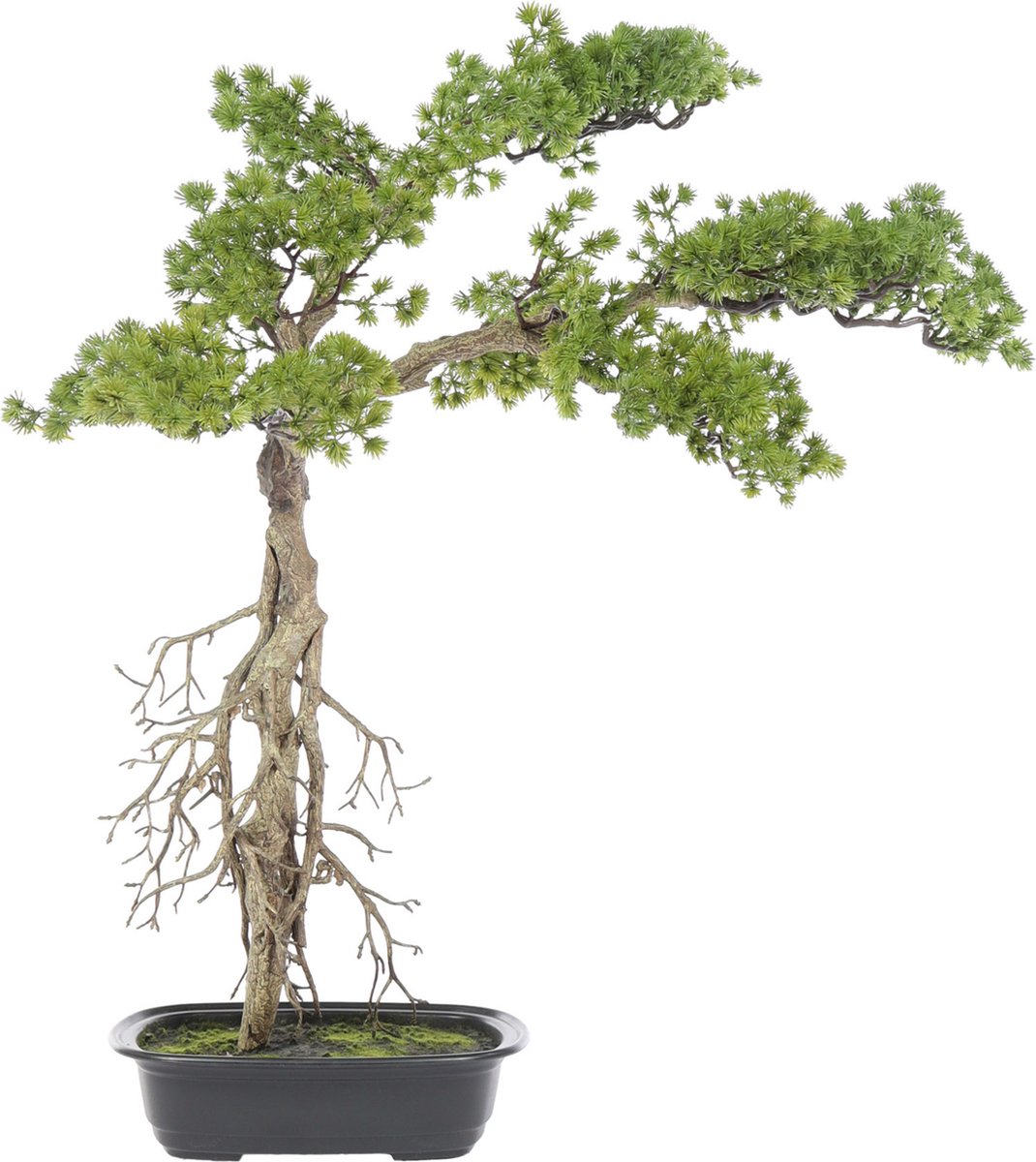Kunstpalm Kunst Bonsaiboom Shikoku Hoog | 75cm - Namaak bonsaiboom shikoku - Kunstplanten voor binnen - Kunstplant bonsaiboom Shikoku Lichtgroen
