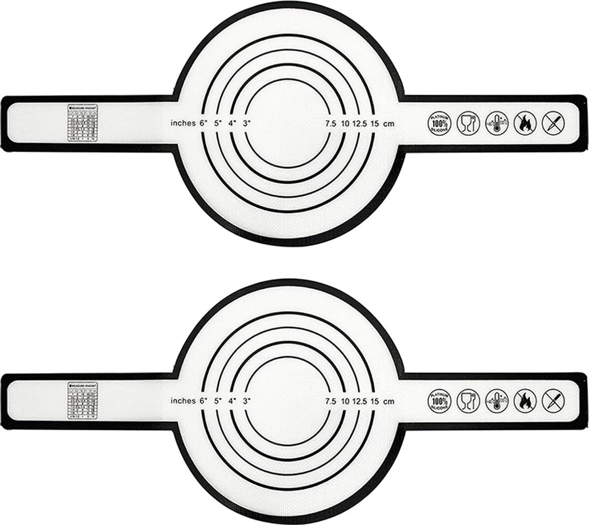 Siliconen Bakmat voor Hollandse Oven - Herbruikbaar - 2 Stuks - Ronde - Siliconen - 40 cm