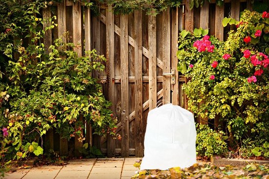 Progarden Progarden Tuinafvalzak - set van 4x - wit - 220 liter - met afsluitkoord - bladeren opruimen van ProGarden — afbeelding 2